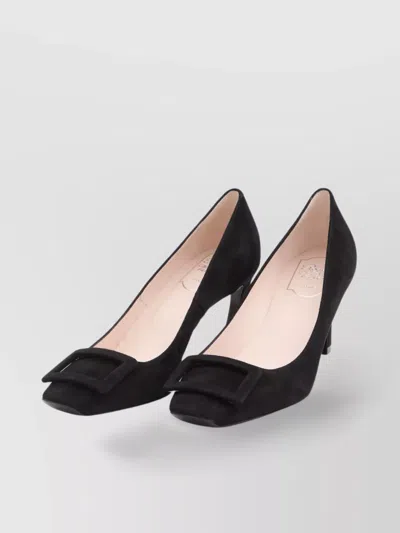 Roger Vivier Trompette 70 Metal Black Pumps In Black