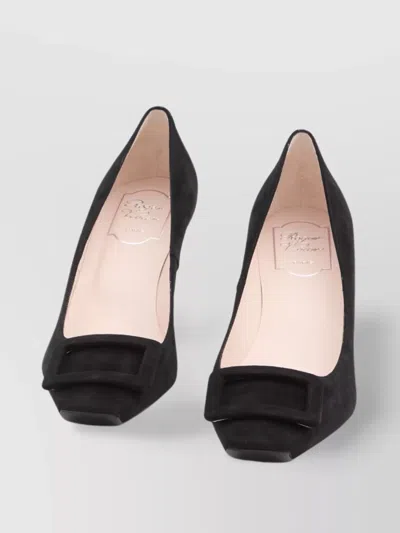 Roger Vivier Trompette 70 Metal Black Pumps In Black