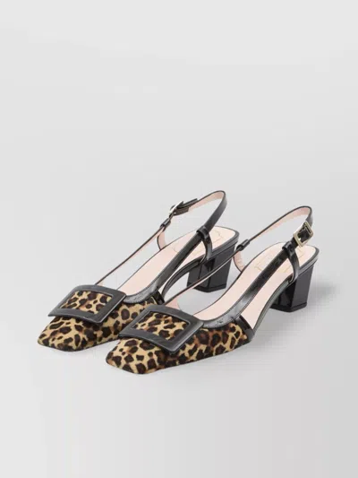 Roger Vivier Chic Slingback Block Heel Pump In Black