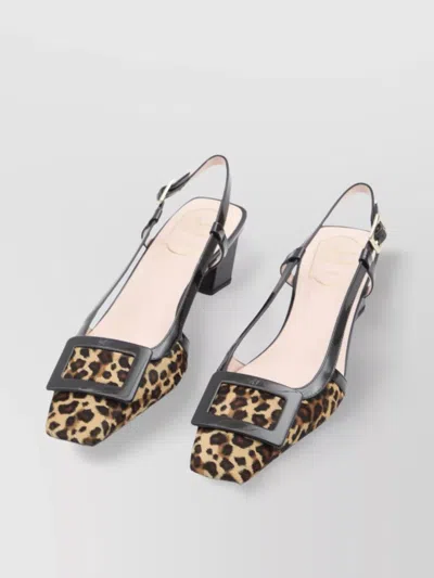 Roger Vivier Chic Slingback Block Heel Pump In Black