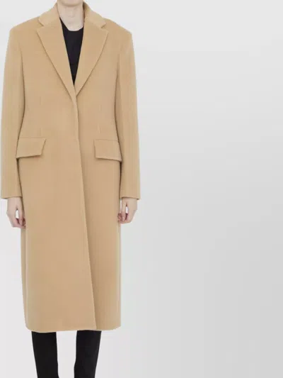 Jil Sander Single-breasted Wool Coat In Neutral