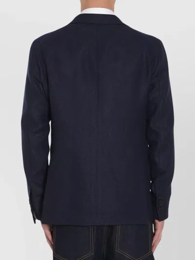 Tagliatore Men's Classic Wool Jacket In Blue