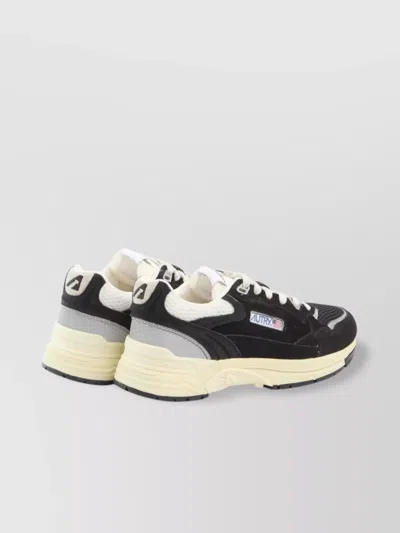 Autry Mesh And Suede Sneakers In Black