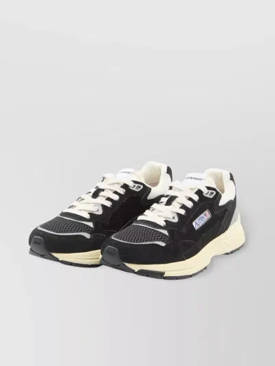 Autry Mesh And Suede Sneakers In Black