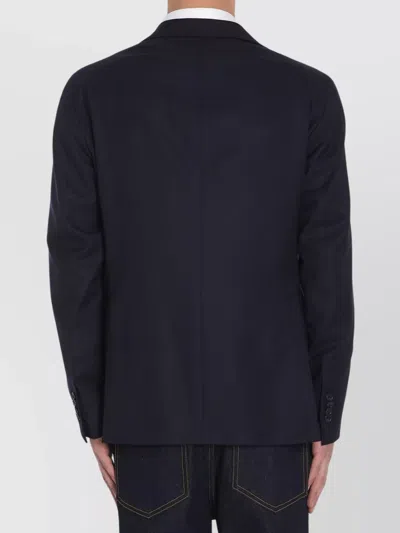 Tagliatore Men's Classic Wool Jacket In Blue