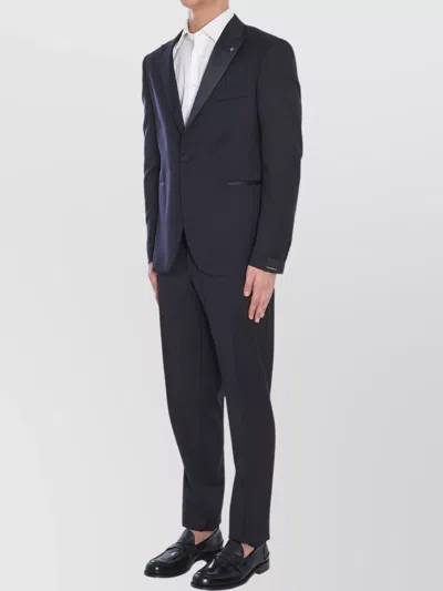 Tagliatore Classic Single-breasted Suit In Blue