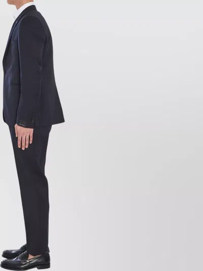 Tagliatore Classic Single-breasted Suit In Blue