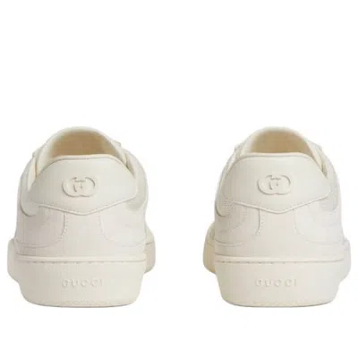 Gucci G74 Gg Suede & Fabric Sneakers In White