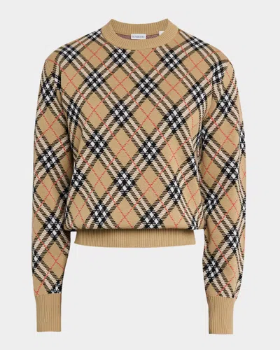 Burberry Ered Wool And Mohair Pullover Sweater In Neutral