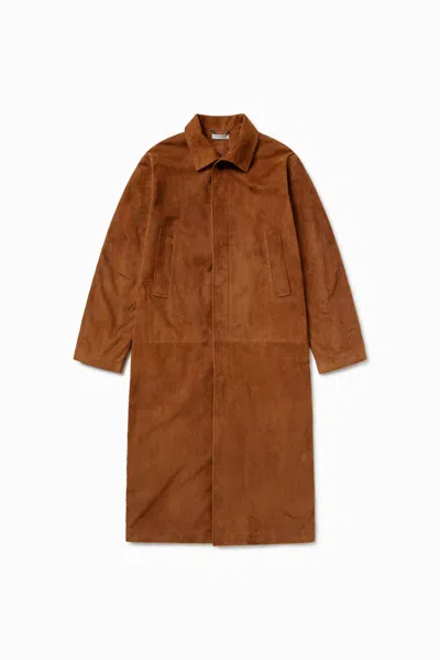 1989 Studio Leather Ribbed Makintosh In Brown