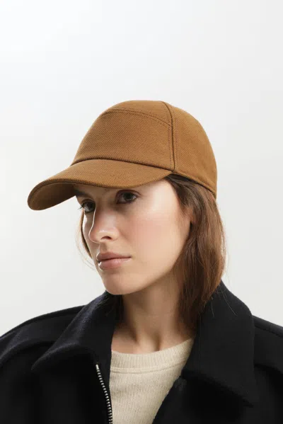 1989 Studio Panelled Curved Brim Cap In Brown