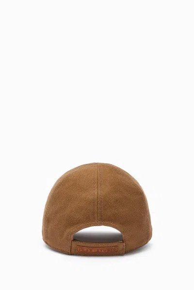 1989 Studio Panelled Curved Brim Cap In Brown