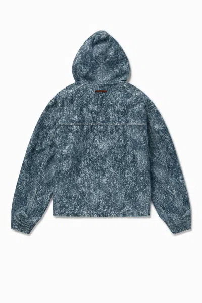 1989 Studio Hooded Zip-up Coat With Drawstring And Pockets In Blue