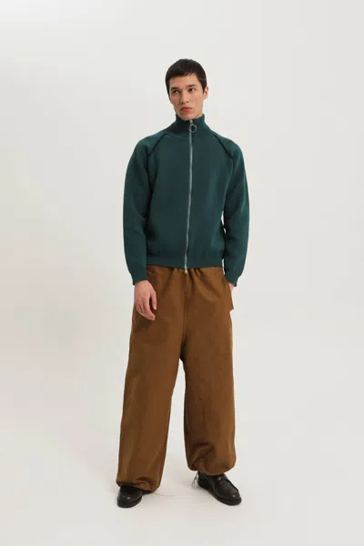 1989 Studio Full Zip Raglan Sweater Clothing In Green