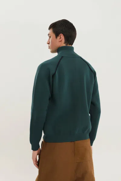 1989 Studio Full Zip Raglan Sweater Clothing In Green