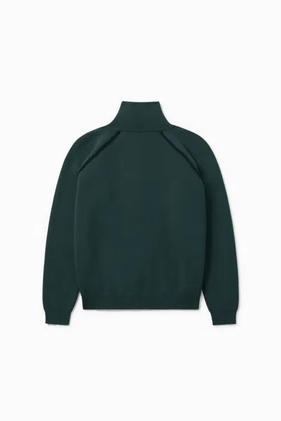 1989 Studio Full Zip Raglan Sweater Clothing In Green