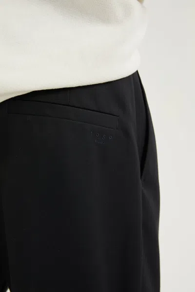 1989 Studio Pleated Chino Trousers With Back Pockets In Black