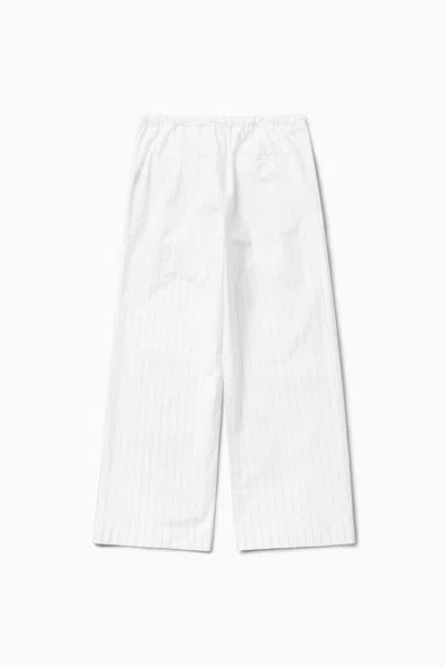 1989 Studio White Striped Boxy Pants In Multi