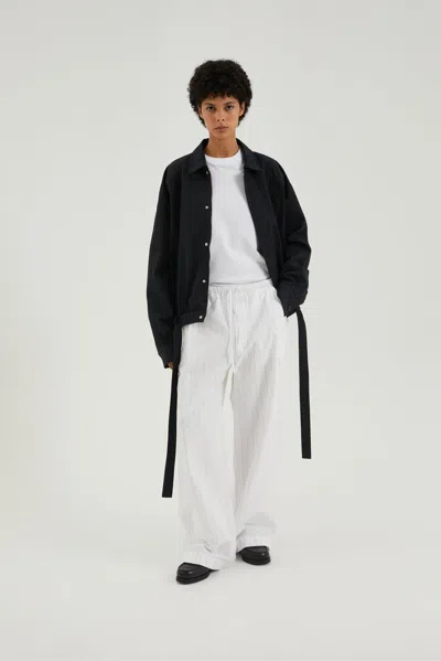 1989 Studio White Striped Boxy Pants In Multi