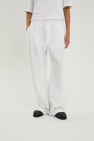 1989 Studio White Striped Boxy Pants In Multi