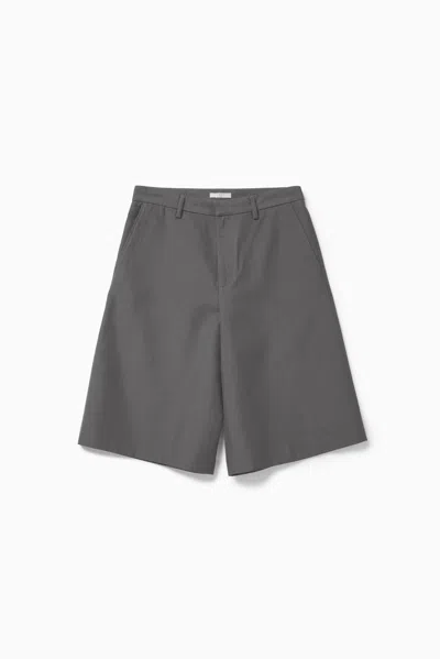 1989 Studio Cotton And Silk Shorts With Belt Loops In Gray