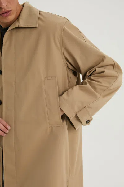 1989 Studio Solid Color Trench Coat With Hidden Buttoning In Brown