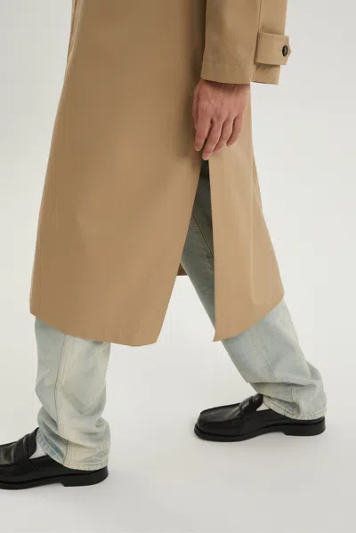 1989 Studio Solid Color Trench Coat With Hidden Buttoning In Brown