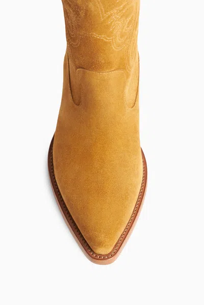 1989 Studio Brown Cowboy Boots In Yellow