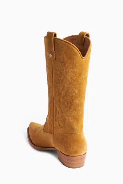 1989 Studio Brown Cowboy Boots In Yellow