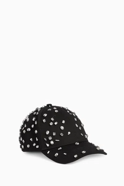 1989 Studio Crystal Embellished Curved Brim Baseball Cap In Black