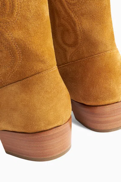 1989 Studio Brown Cowboy Boots In Yellow