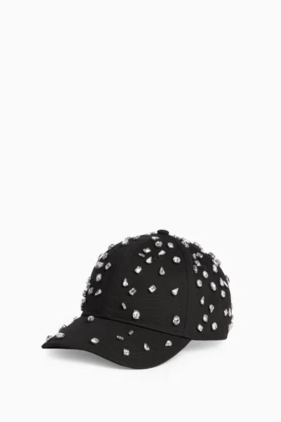 1989 Studio Crystal Embellished Curved Brim Baseball Cap In Black
