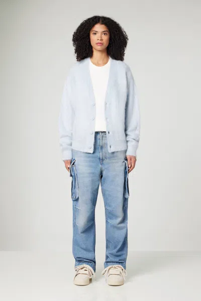 1989 Studio Pastel Light Blue Mohair Blend Cardigan