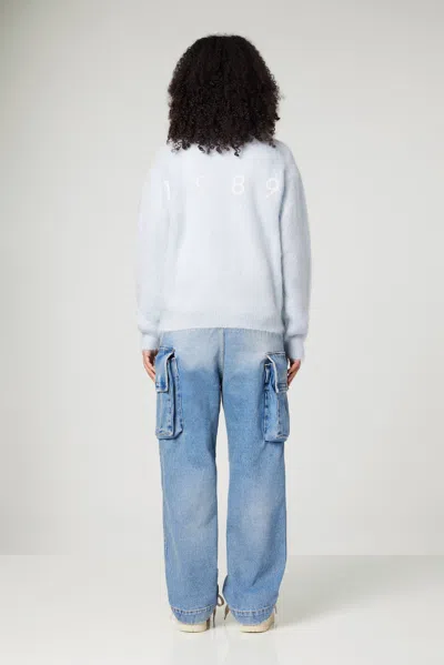 1989 Studio Pastel Light Blue Mohair Blend Cardigan