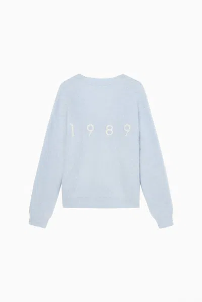 1989 Studio Pastel Light Blue Mohair Blend Cardigan