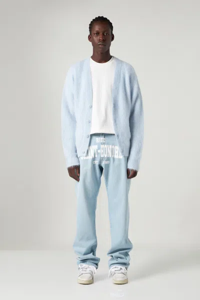 1989 Studio Pastel Light Blue Mohair Blend Cardigan