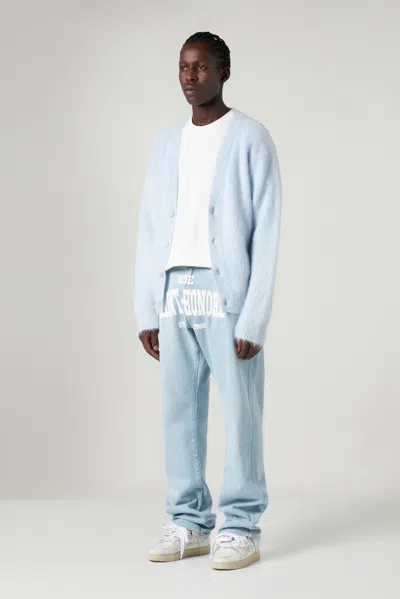 1989 Studio Pastel Light Blue Mohair Blend Cardigan