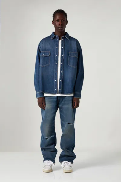 1989 Studio Camicia Ss2427 Wash2 In Blue