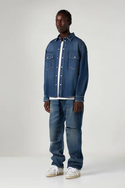 1989 Studio Camicia Ss2427 Wash2 In Blue