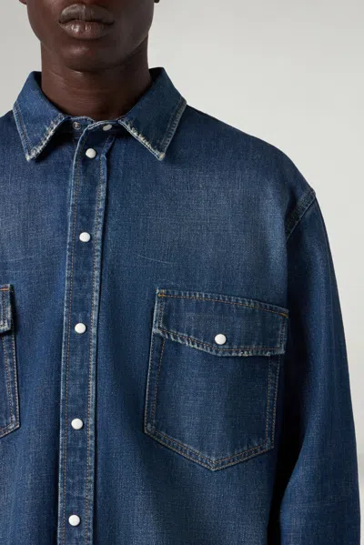 1989 Studio Camicia Ss2427 Wash2 In Blue