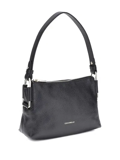 Coccinelle Rebekka Zip-fastening Top-handle Shoulder Bag In Black