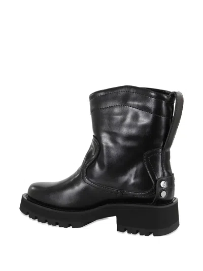 Ganni Studs Low Boot In Black
