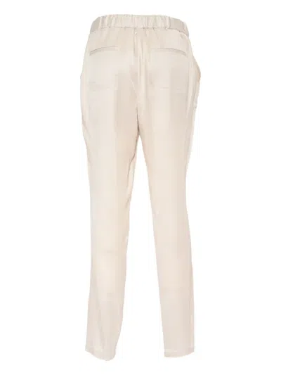 Lorena Antoniazzi Relaxed-fit Pants With Soft Sheen In Gold