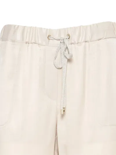 Lorena Antoniazzi Relaxed-fit Pants With Soft Sheen In Gold