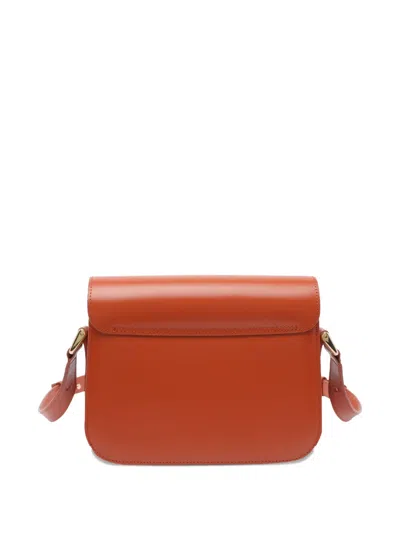 Apc A.p.c. Grace Small Leather Crossbody Bag In Red