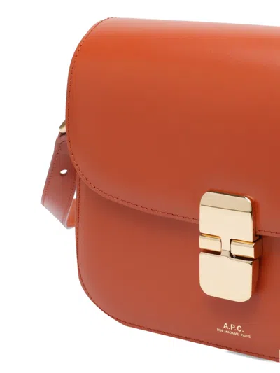 Apc A.p.c. Grace Small Leather Crossbody Bag In Red