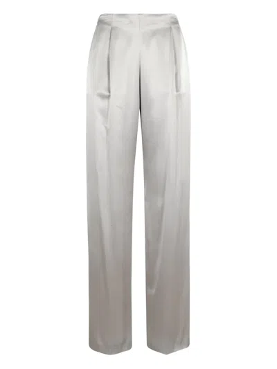 Alberta Ferretti High Waist Wide Leg Trousers In Gray