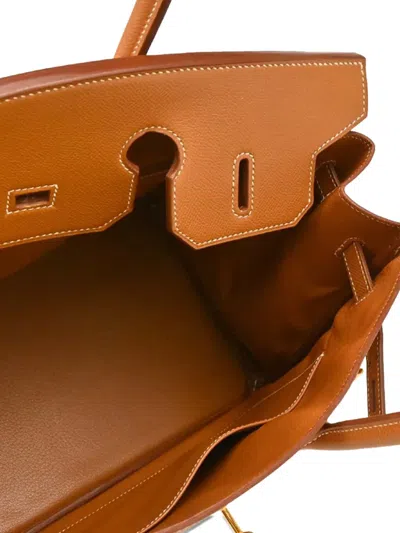 Pre-owned Hermes 1996 Courchevel Birkin 35 Handbag In Brown