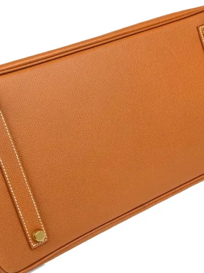 Pre-owned Hermes 1996 Courchevel Birkin 35 Handbag In Brown