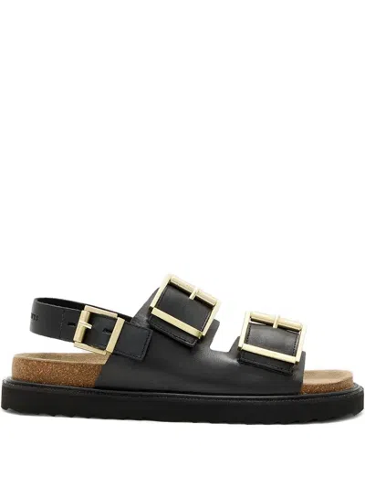 Allsaints Isla Buckle-detail Sandals In Black